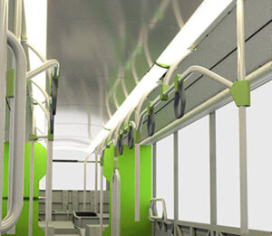 e-Bus enerji verimli tavan ve yan duvar kaplama detayları